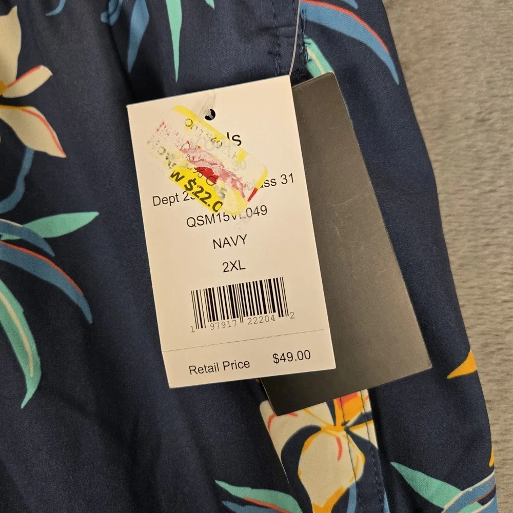 Quicksilver Swim Trunks Mens 2XL Mesh Lined Floral Board Shorts Resort Wear NWT‎